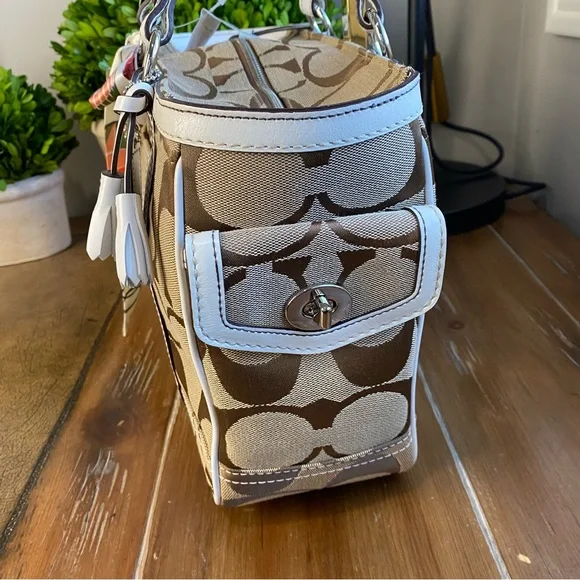 Coach Vintage Signature Gallery Tassel Tote Shoulder Bag - Picture 13 of 16